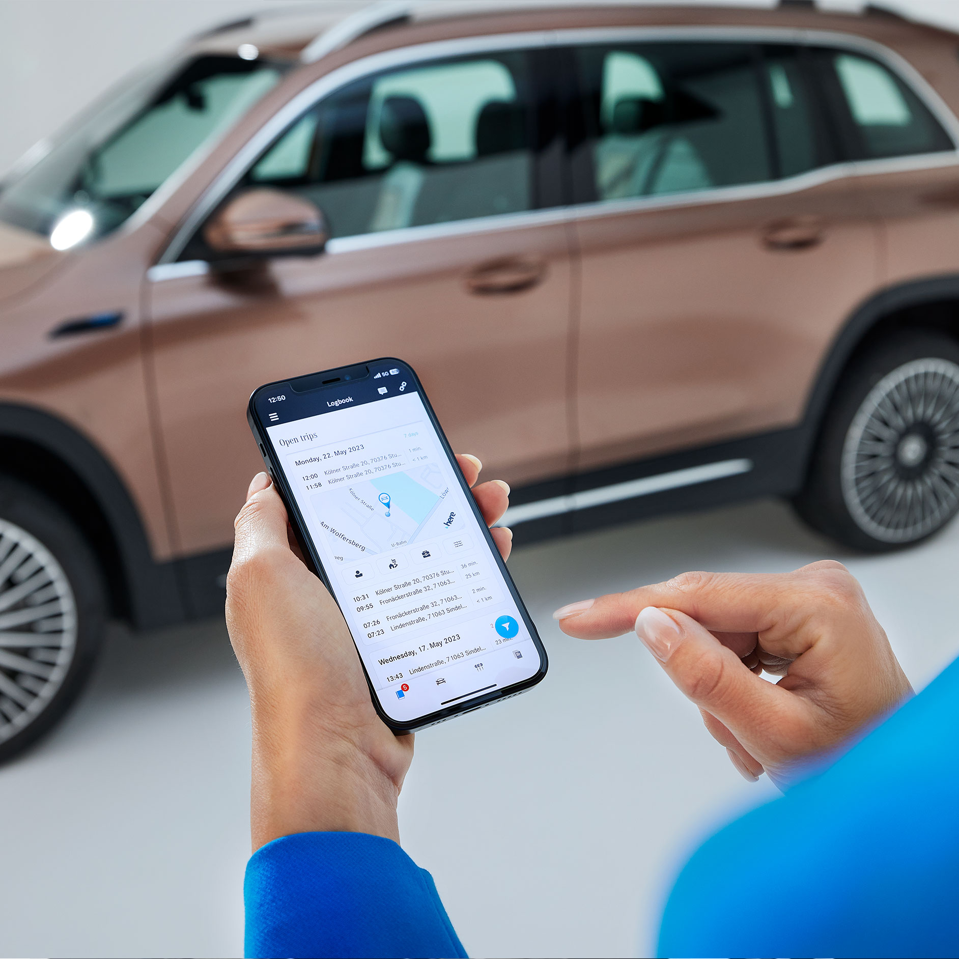 Mercedes-Benz digitális menetlevél | Alkalmazások | Mercedes-Benz A Mercedes-Benz digitális menetlevél.