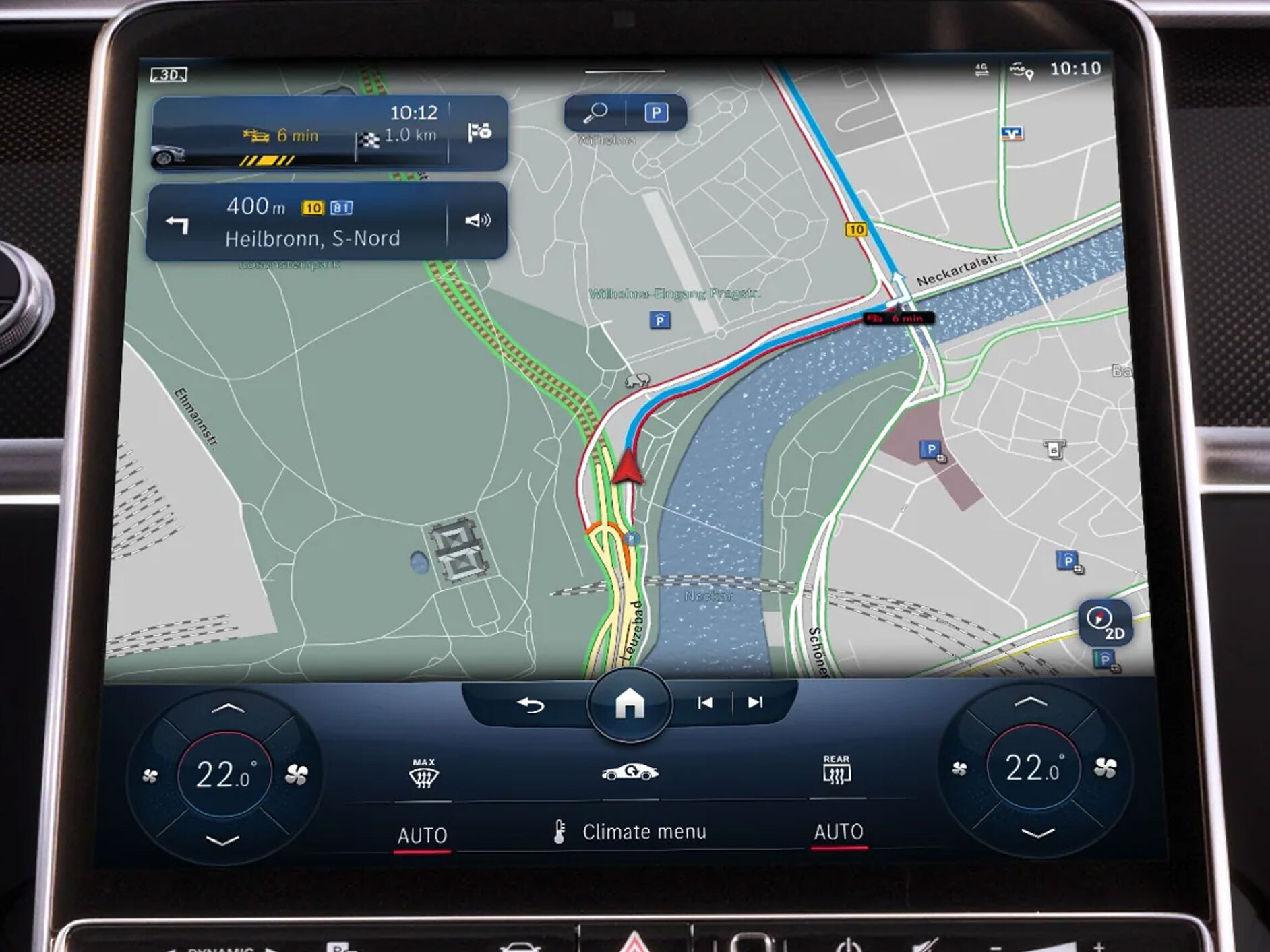 A Live Traffic Information funkciót példázó kép.