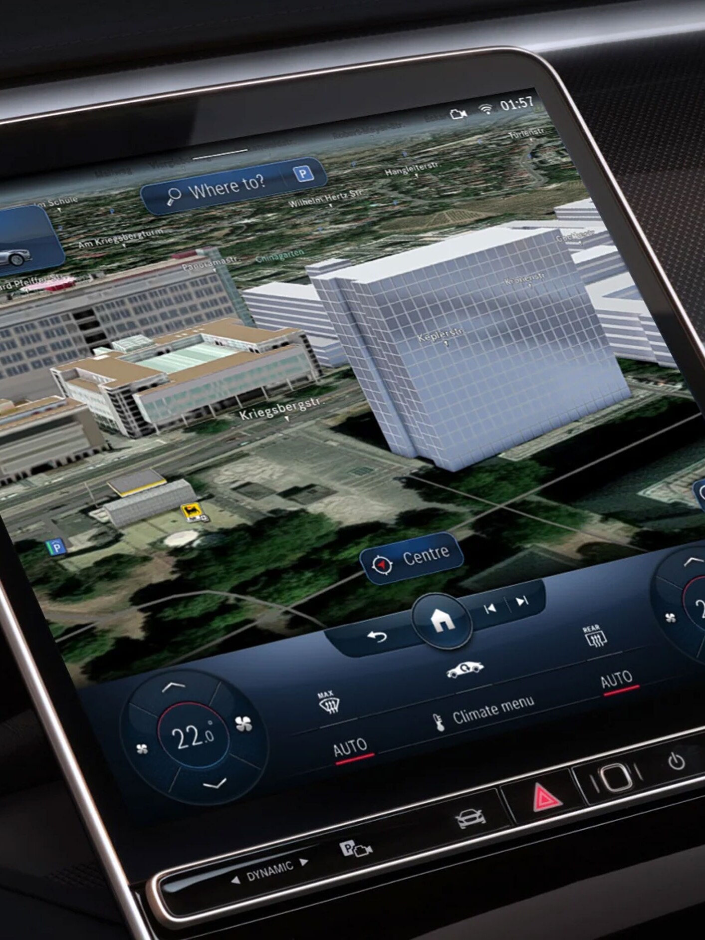 A navigáció műholdképekkel.