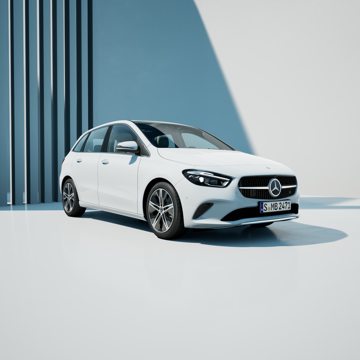 A Mercedes-Benz B-osztály elölnézetből.