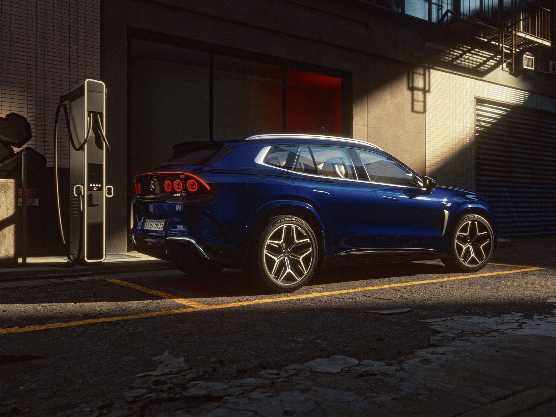 Töltés és hatótávolság | GT SUV | Mercedes-AMG Az új Mercedes-AMG GT SUV töltése.