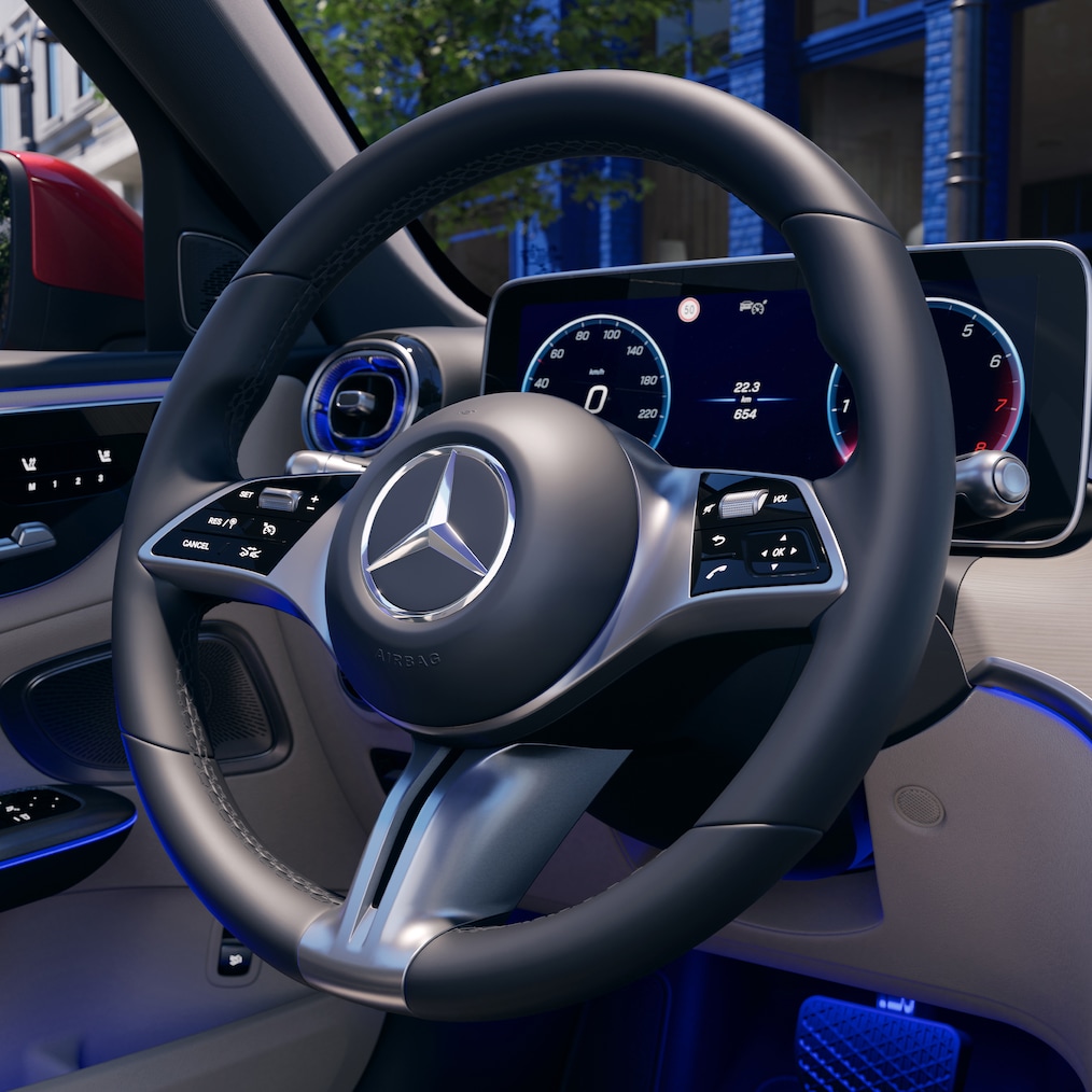 Az új Mercedes-Benz C-osztály T-modell új kormánykereke.