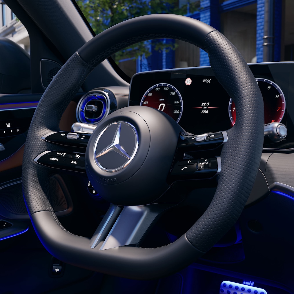 Az új kormánykerék az új Mercedes-Benz C-osztály limuzinban.