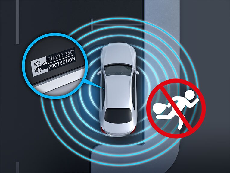A Mercedes-Benz C-osztály limuzin GUARD 360° gépkocsivédelem Plus-szal.