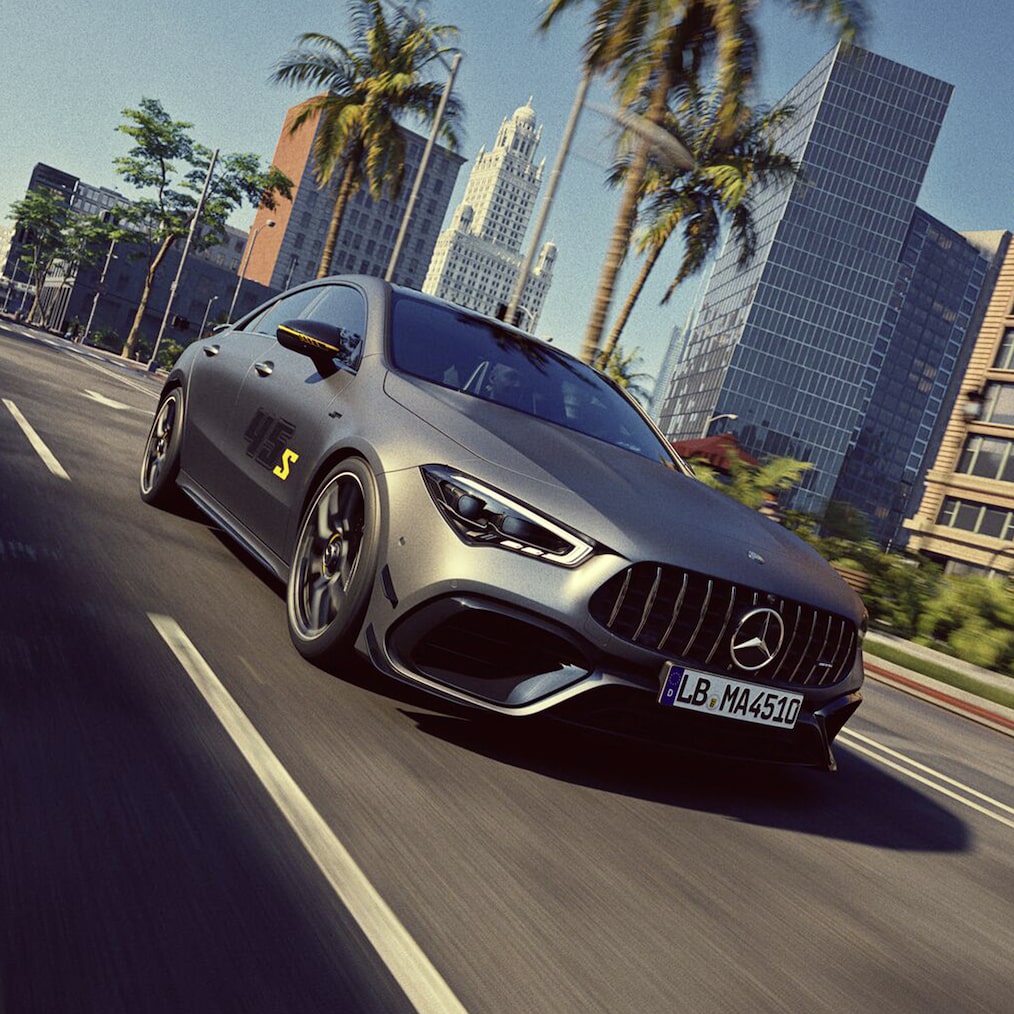 A Mercedes-AMG CLA 45 S 4MATIC+ Coupé Final Edition MANUFAKTUR mountain grey, MAGNO vagy Night Black színben.