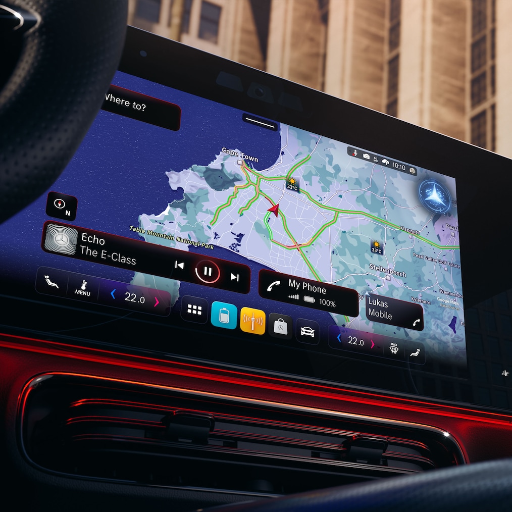Mercedes-Benz CLA C174 MBUX Superscreen-nel és MBUX virtuális asszisztenssel.
