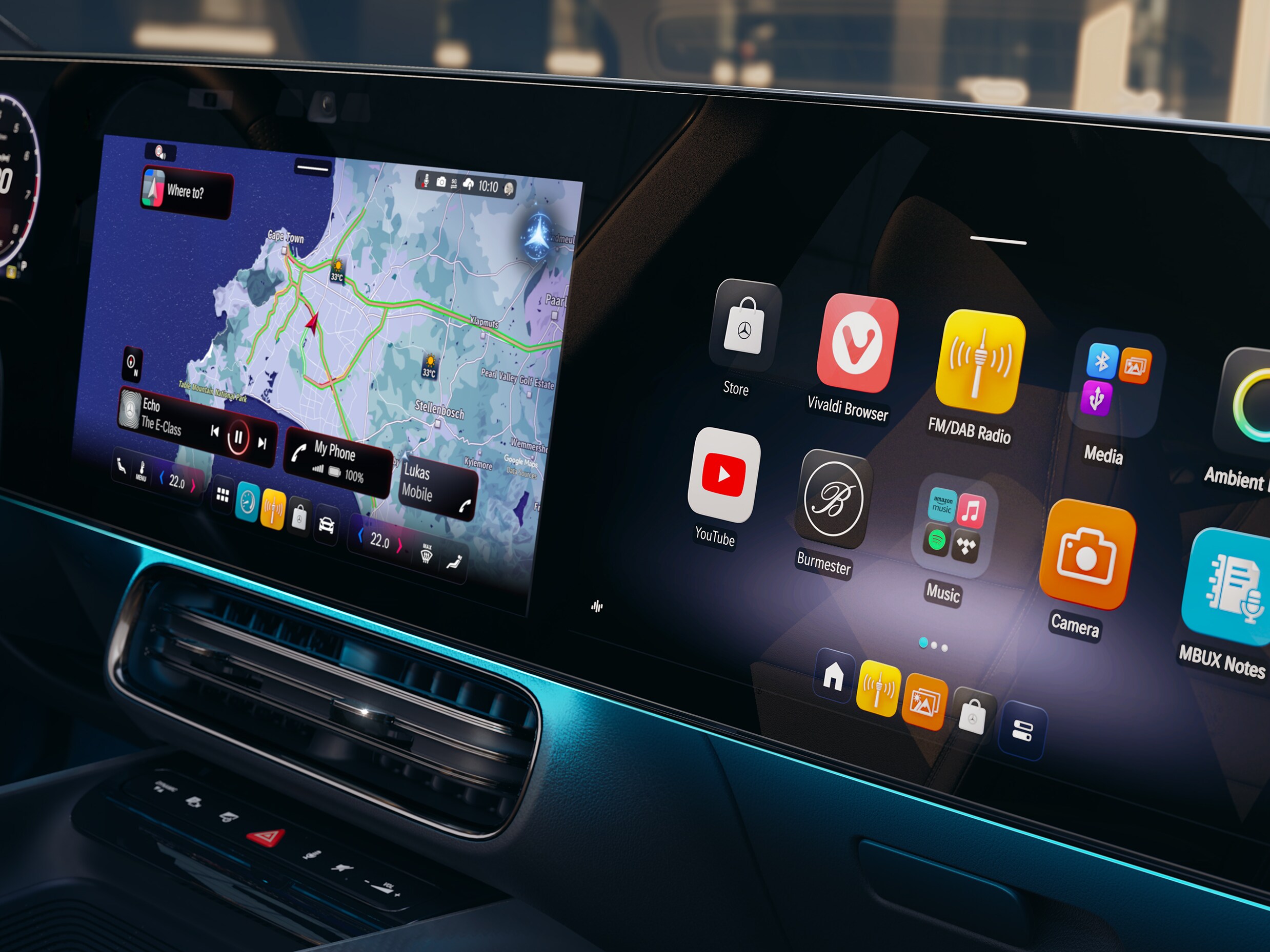 MBUX új, intuitív kezelőfelülettel és UNITY 3D motorral