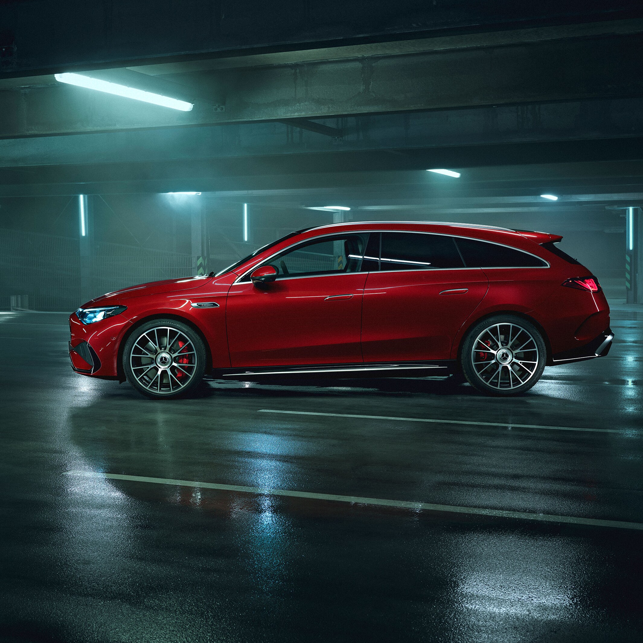 Az új Mercedes-AMG CLA 45 electric 4MATIC+ Shooting Brake külső eleme.