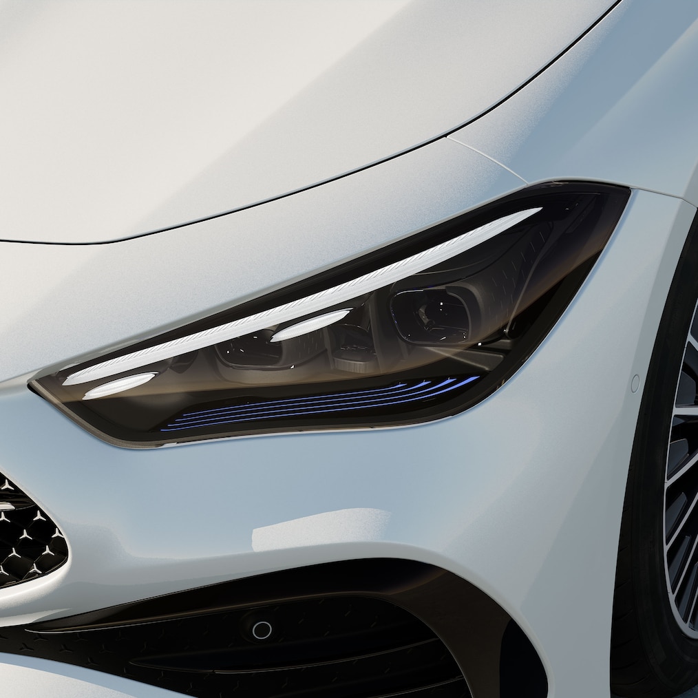 A Mercedes-Benz CLE Cabriolet DIGITAL LIGHT fényszórója.