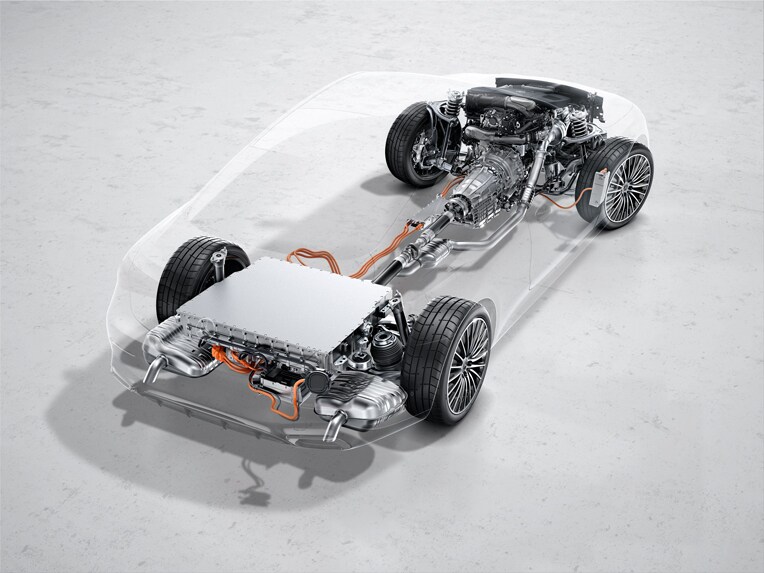 A Mercedes-Benz CLE Coupé plug-in hibrid változatban.