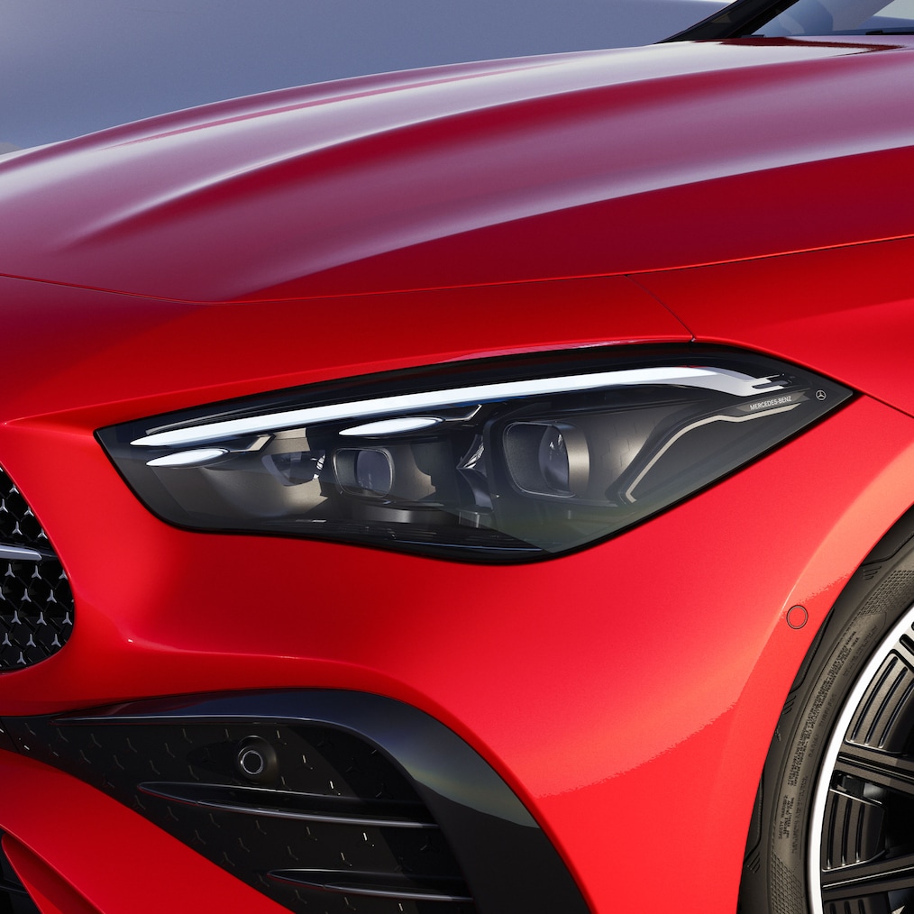 A Mercedes-Benz CLE Coupé DIGITAL LIGHT fényszórója.