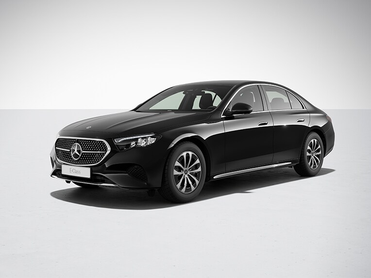 Az AVANTGARDE kivitelváltozatú új Mercedes-Benz E-osztály limuzin külső megjelenése.