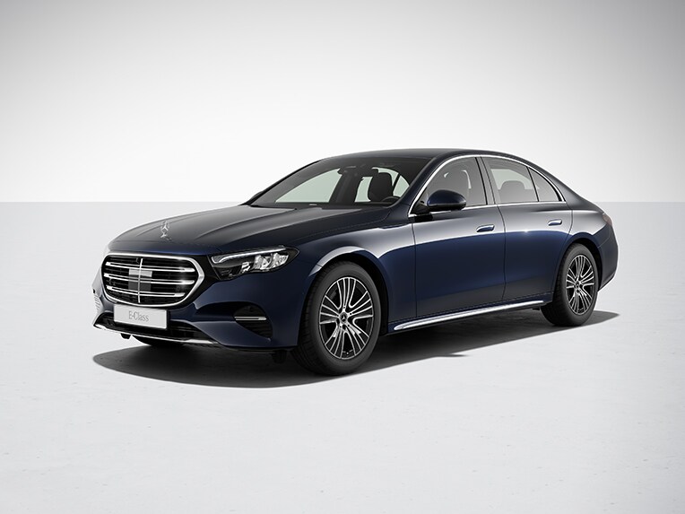 Az EXCLUSIVE kivitelváltozatú új Mercedes-Benz E-osztály limuzin külső megjelenése.