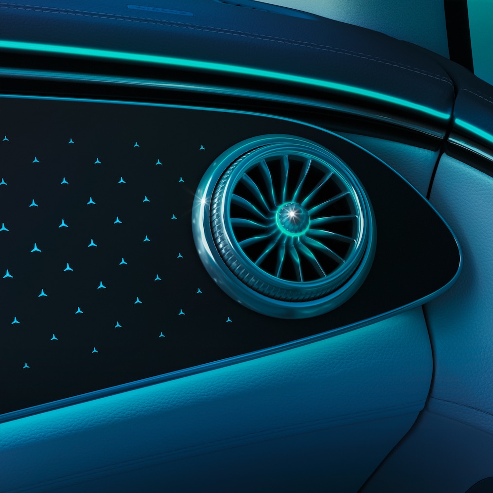 Az ENERGIZING AIR CONTROL HEPA szűrővel a Mercedes-Benz EQE SUV-ban.