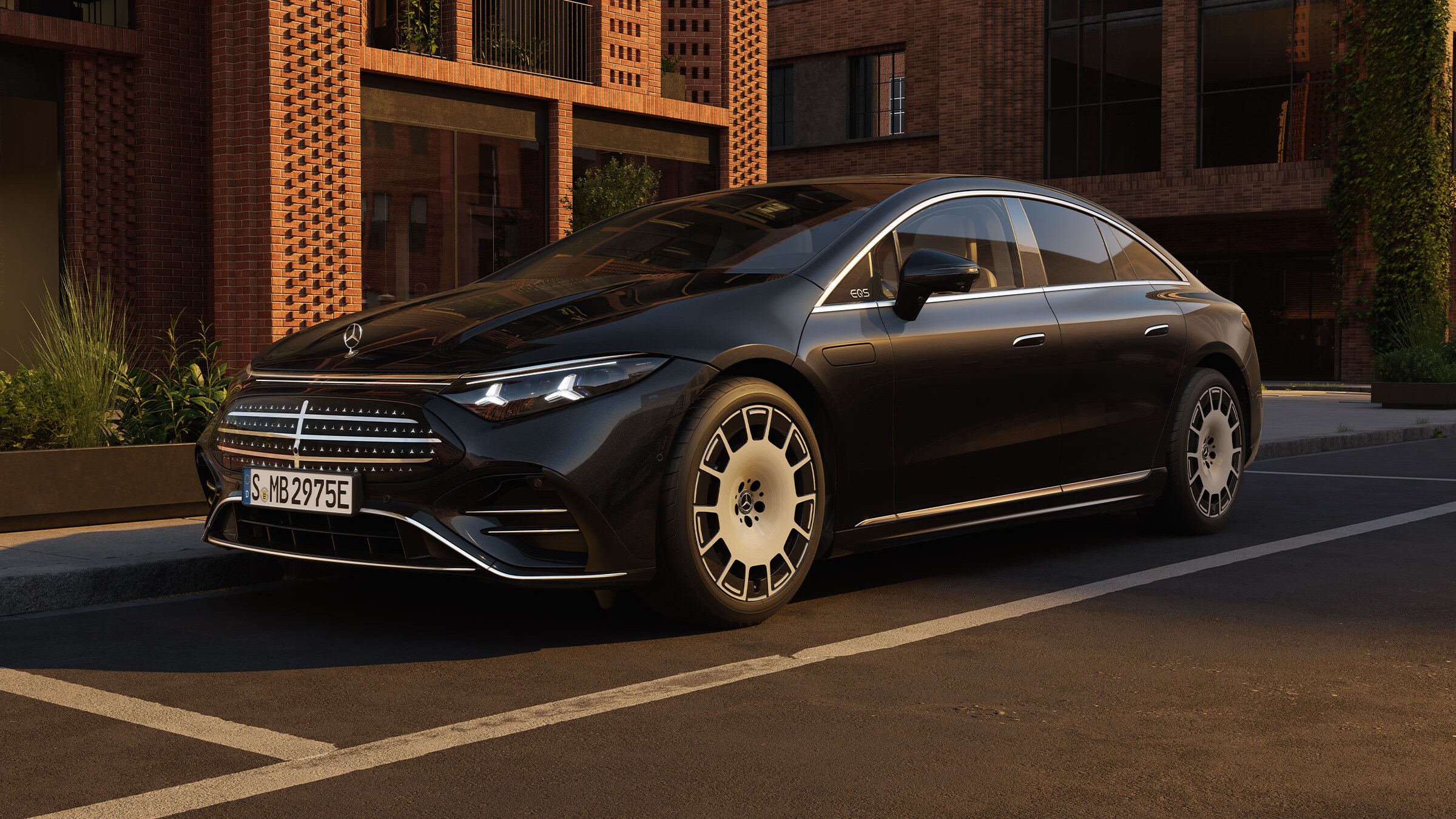 Az új, teljesen elektromos EQS limuzin.