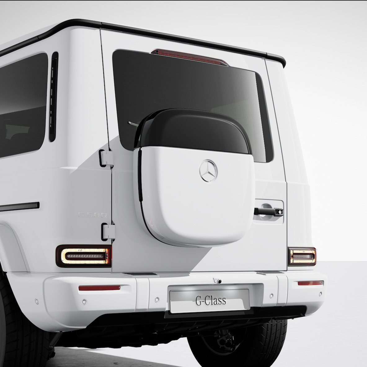 A Design box a Mercedes-Benz G 580 hátsó ajtaján.