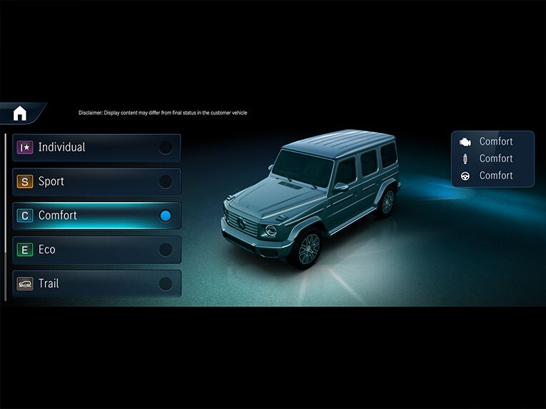 A Mercedes-Benz G-osztály terepjáró-menetprogramja.