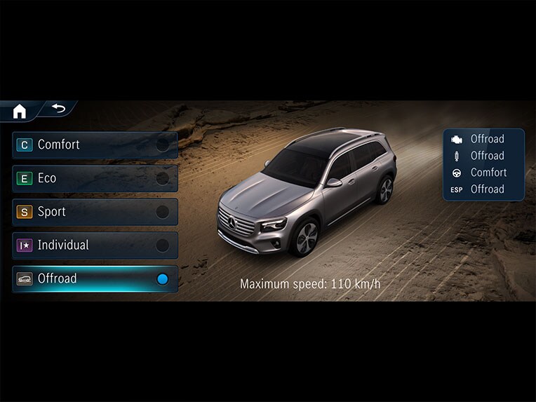 Offroad menetprogram a Mercedes-Benz GLB-ben.
