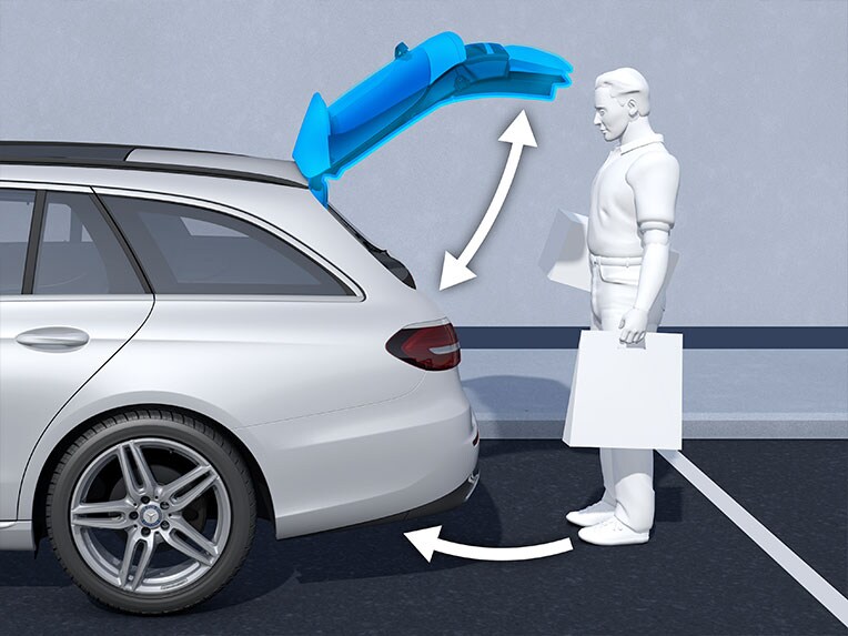 A Mercedes-Benz GLB HANDS-FREE ACCESS funkciójának bemutatása.