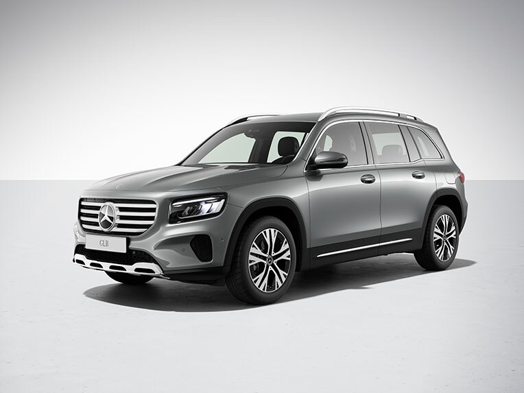 A Mercedes-Benz GLB Progressive kivitelváltozatának külső nézete.