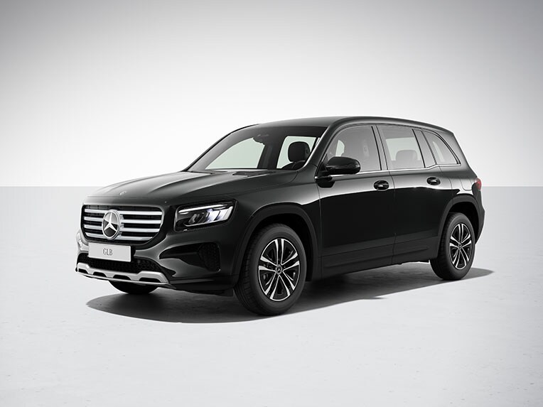 A Mercedes-Benz GLB szériafelszereltségeit mutató külső nézet.