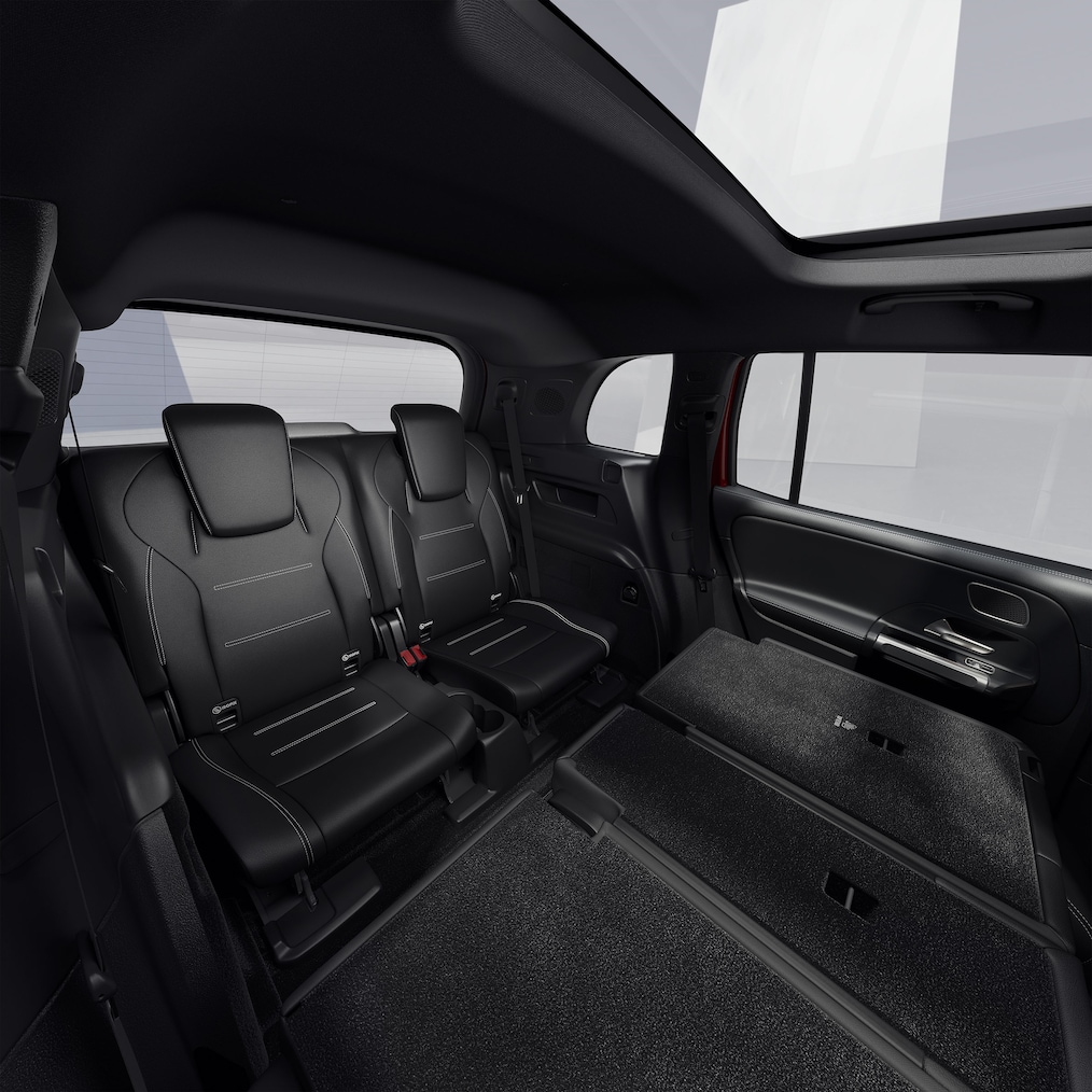 Egy részlet a Mercedes-Benz GLB-ből az opcionálisan elérhető harmadik üléssorral.