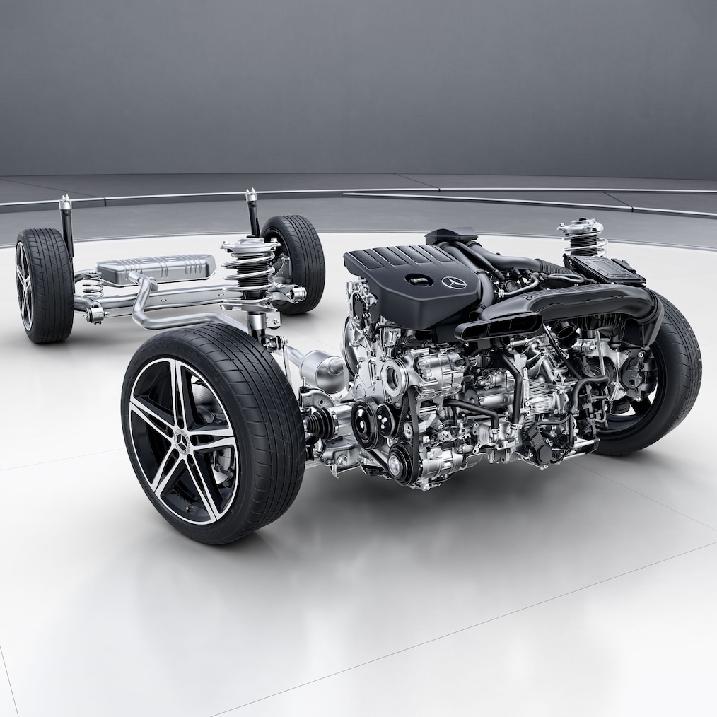 A Mercedes-Benz GLB komfortfutóműve.