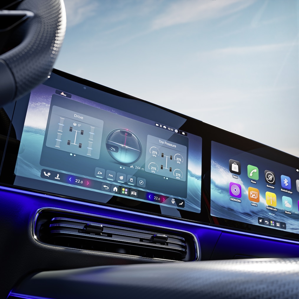 A terep menetprogram az új Mercedes-Benz GLB-ben.