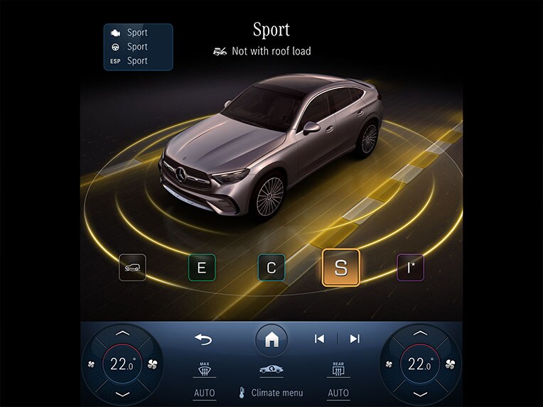 DYNAMIC SELECT menetprogram a Mercedes-Benz GLC Coupéban.