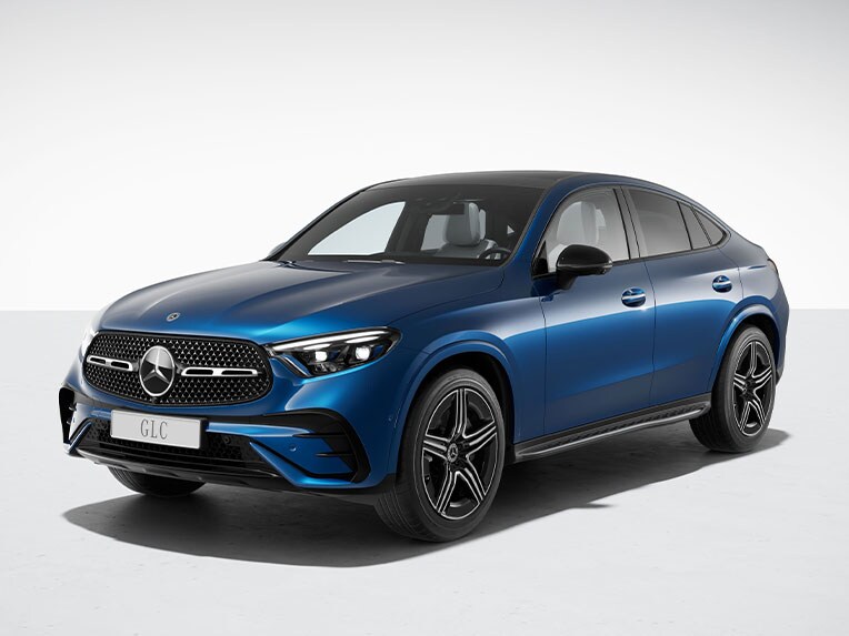 A Mercedes-Benz GLC Coupé az AMG Line felszereltségváltozattal és a Night csomaggal.