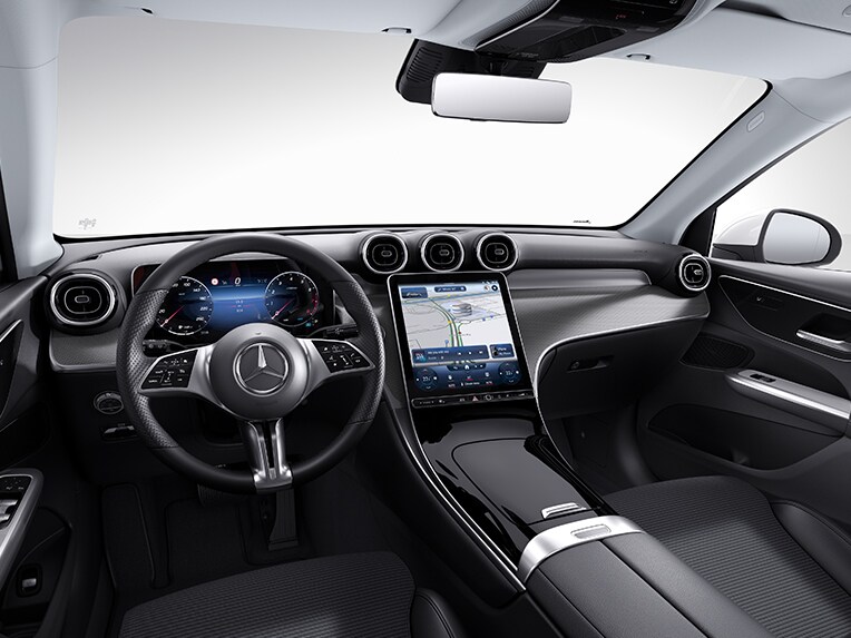 A Mercedes-Benz GLC SUV AVANTGARDE kivitelváltozatának belső tere