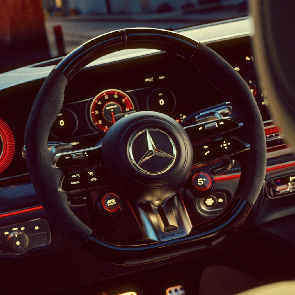Az AMG kormánykerék a Mercedes-AMG GLE 63 S Coupéban.