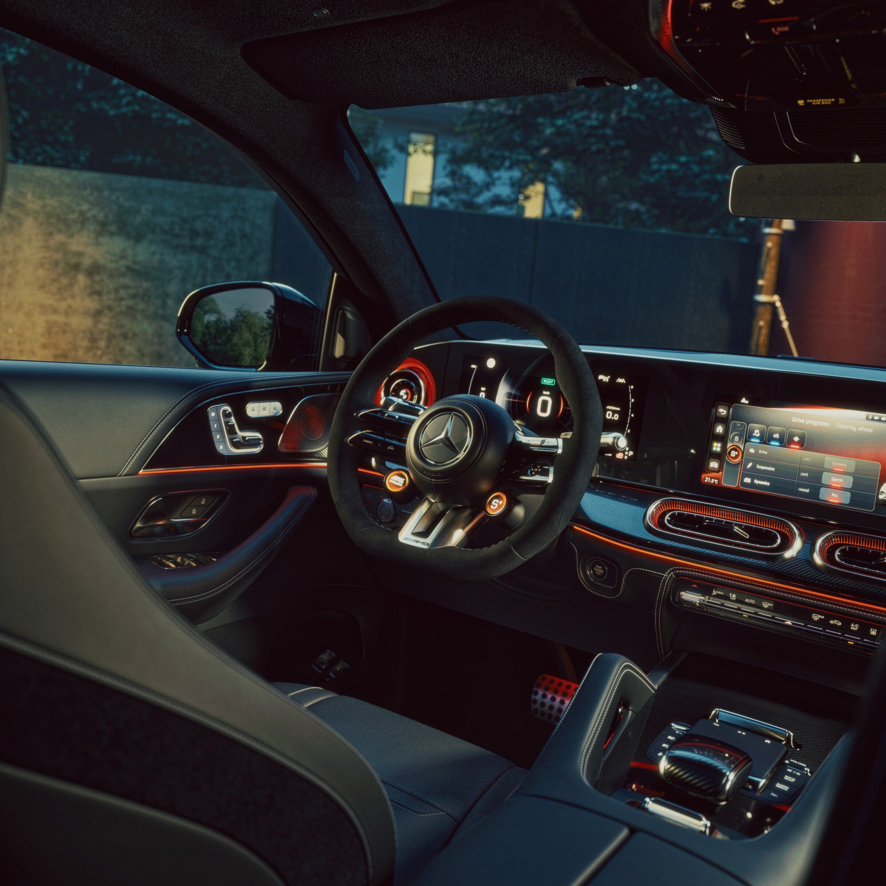 Az új Mercedes-AMG GLE Coupé belső tere.