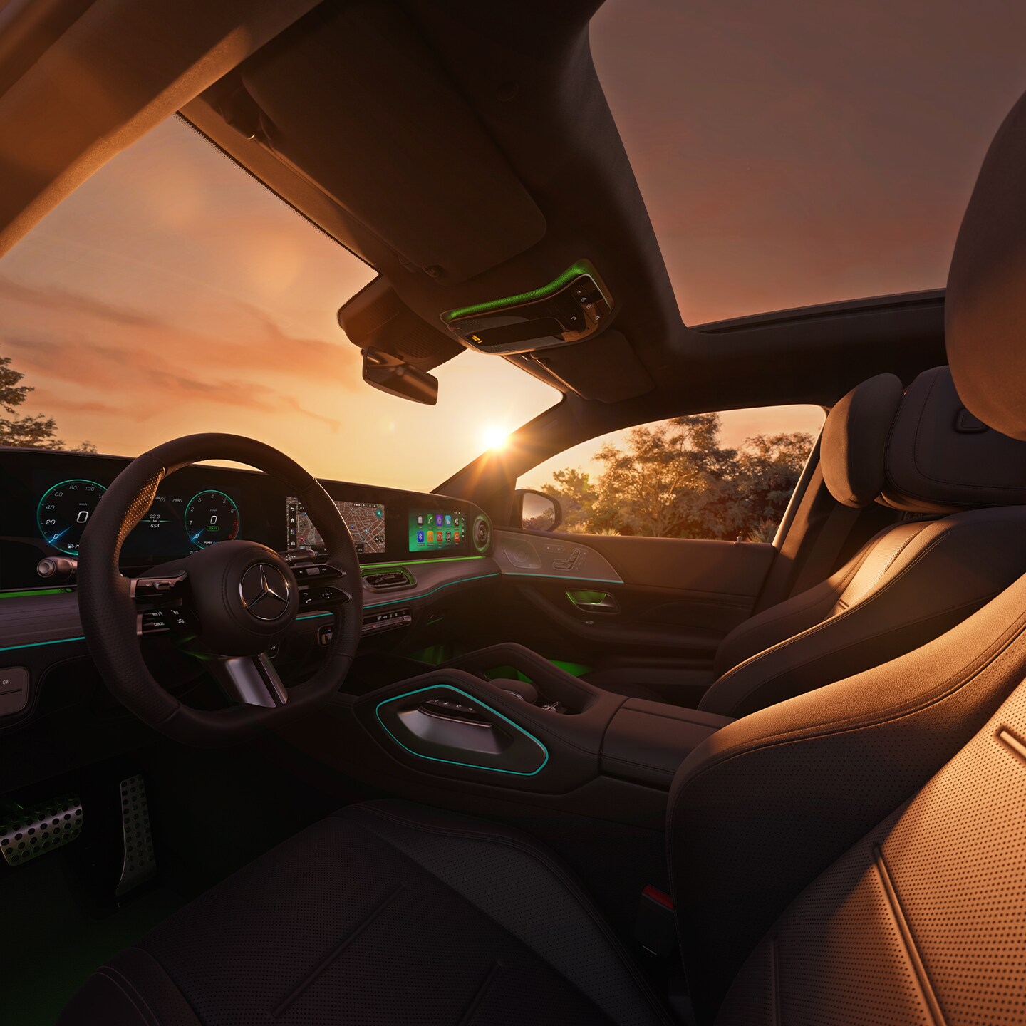 GLE és GLE Coupé modellek parkolnak a homokon.