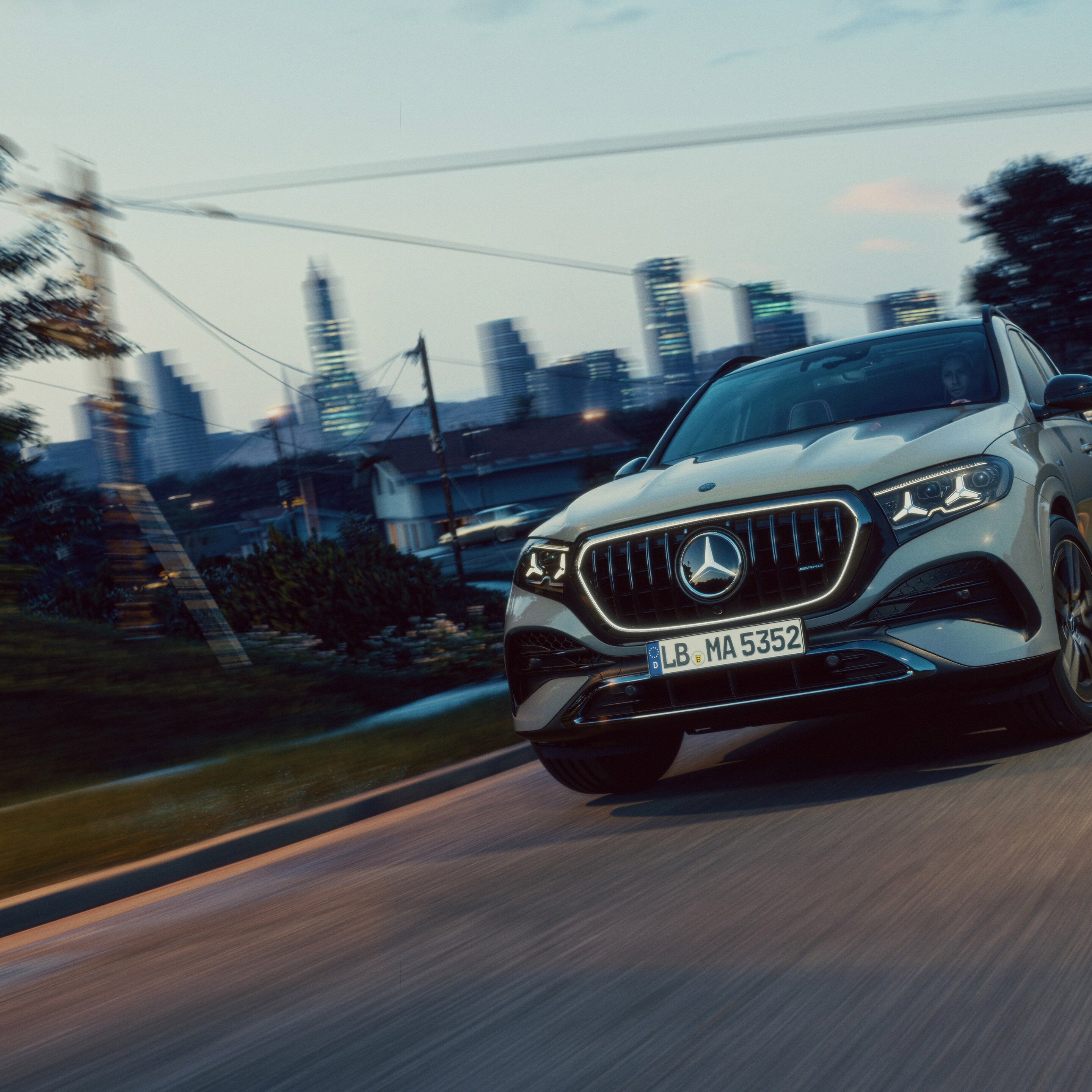 Az új Mercedes-AMG GLE elölnézetben.