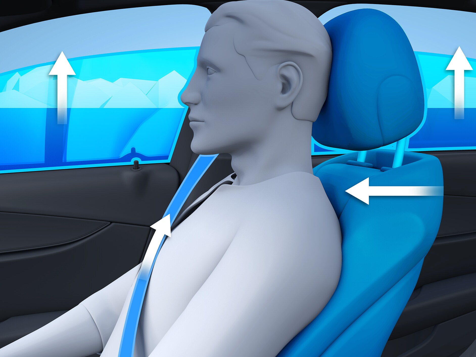 Az új Mercedes-Benz GLS PRE-SAFE® rendszere.