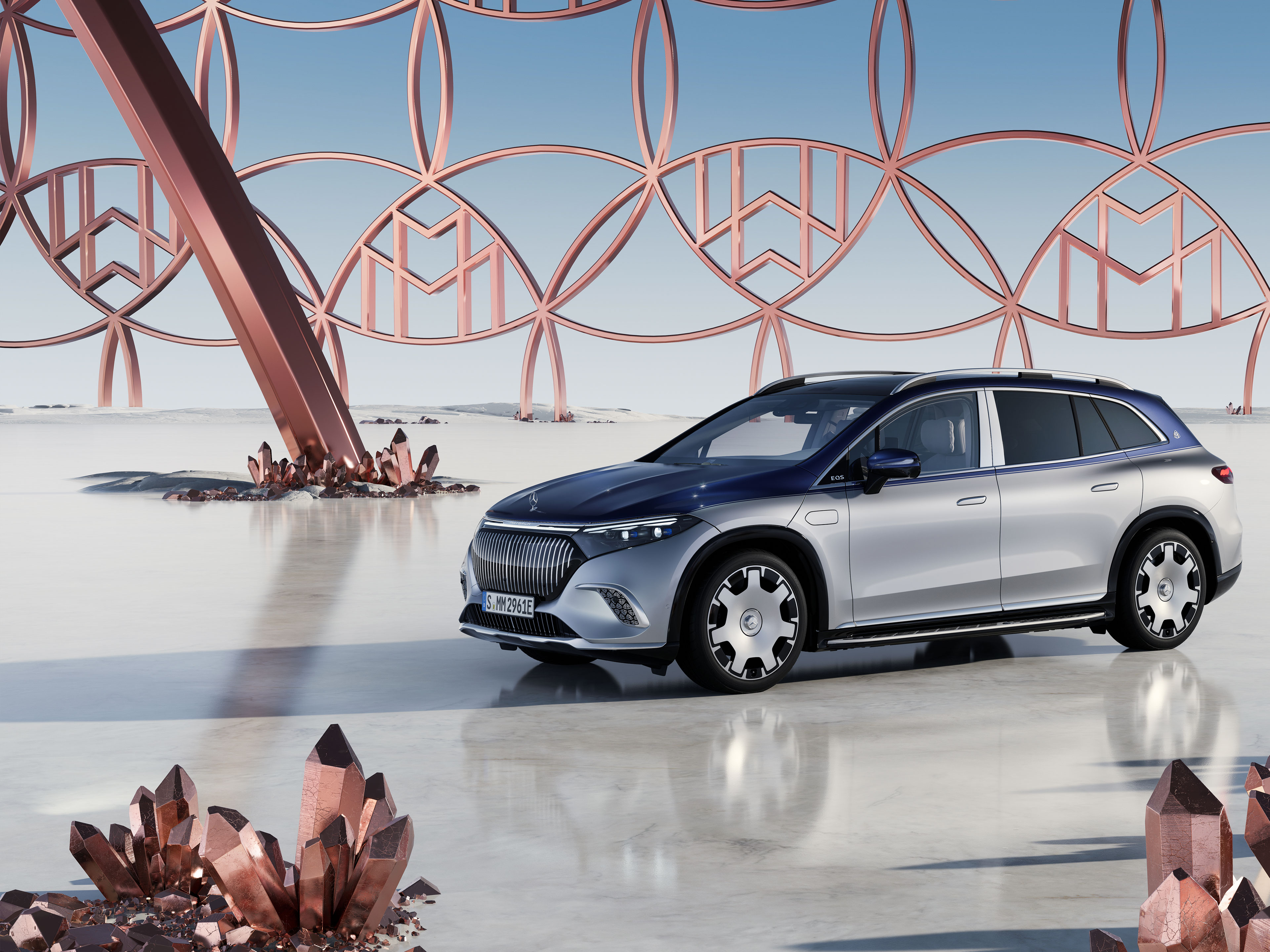 EQS SUV | A márka | Mercedes-Maybach A Mercedes-Maybach EQS SUV oldalnézetben.
