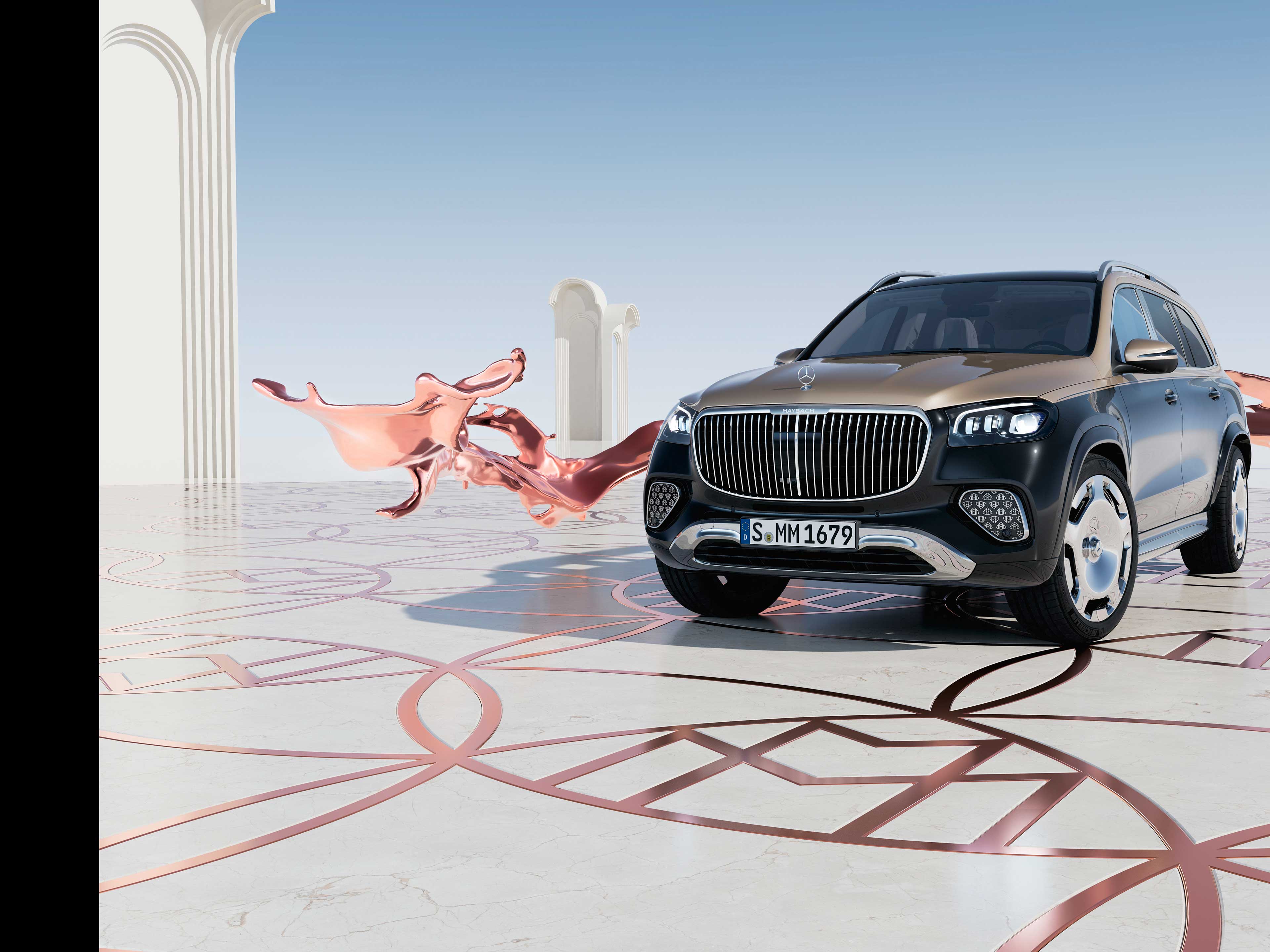 GLS SUV | A márka | Mercedes-Maybach A Mercedes-Maybach GLS SUV oldalnézetben.