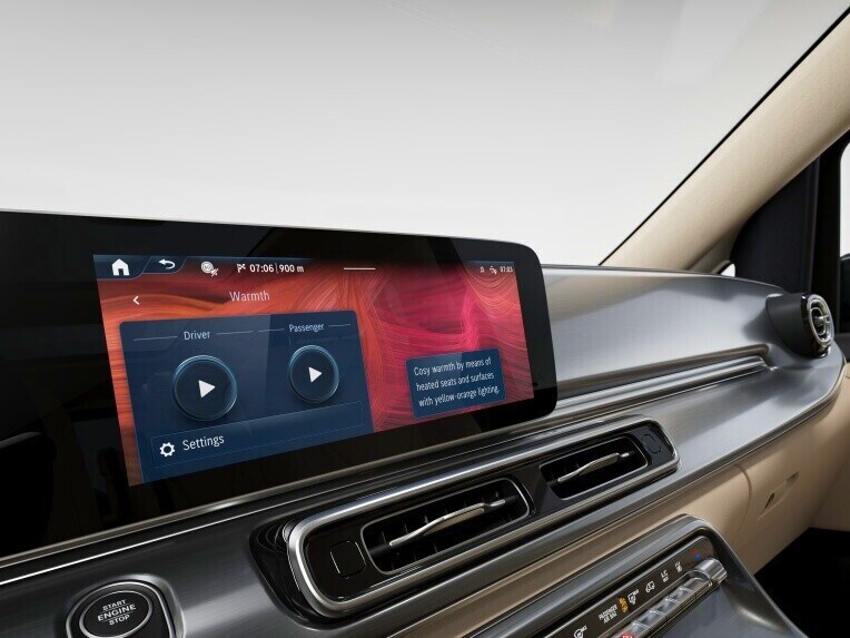 ENERGIZING Comfort a Mercedes-Benz V-osztályban.