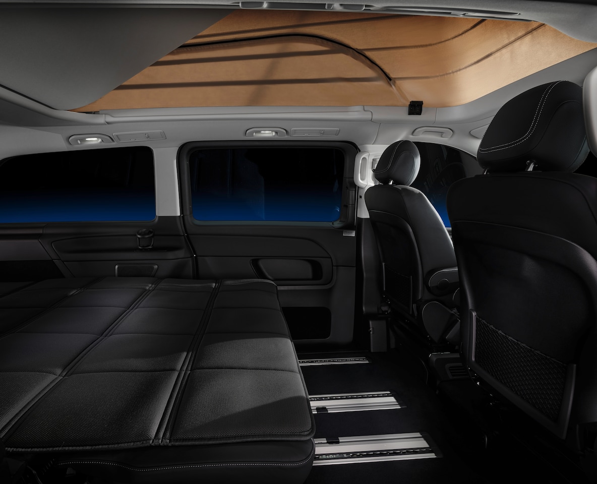 A 3 személyes üléspad luxuságyként a V-osztály Marco Polo HORIZON-ban.