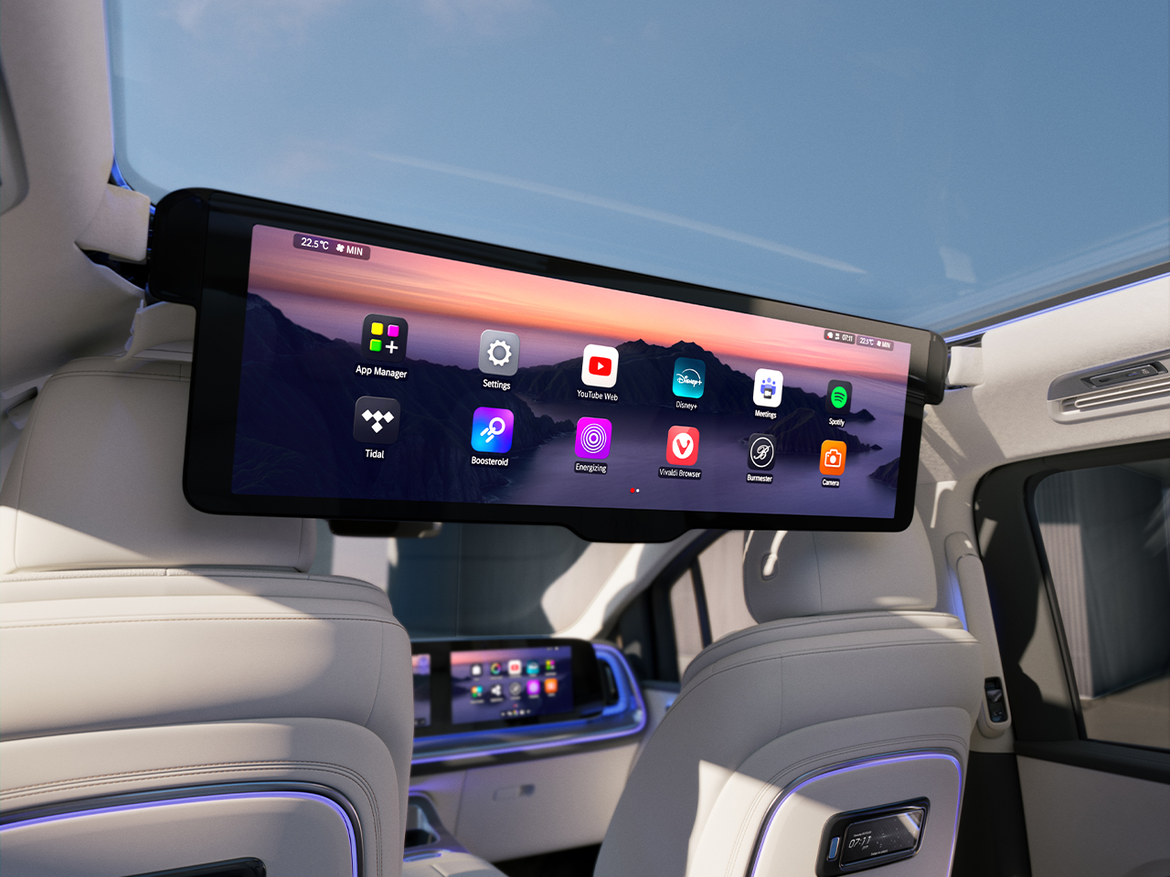 MBUX Rear Space Experience – hátsó utastéri élményrendszer | VLE | Mercedes-Benz Az MBUX Rear Space Experience – hátsó utastéri élményrendszer kihúzható 78,8 cm-es (31,3") nagyméretű, nagy felbontású kijelzővel.