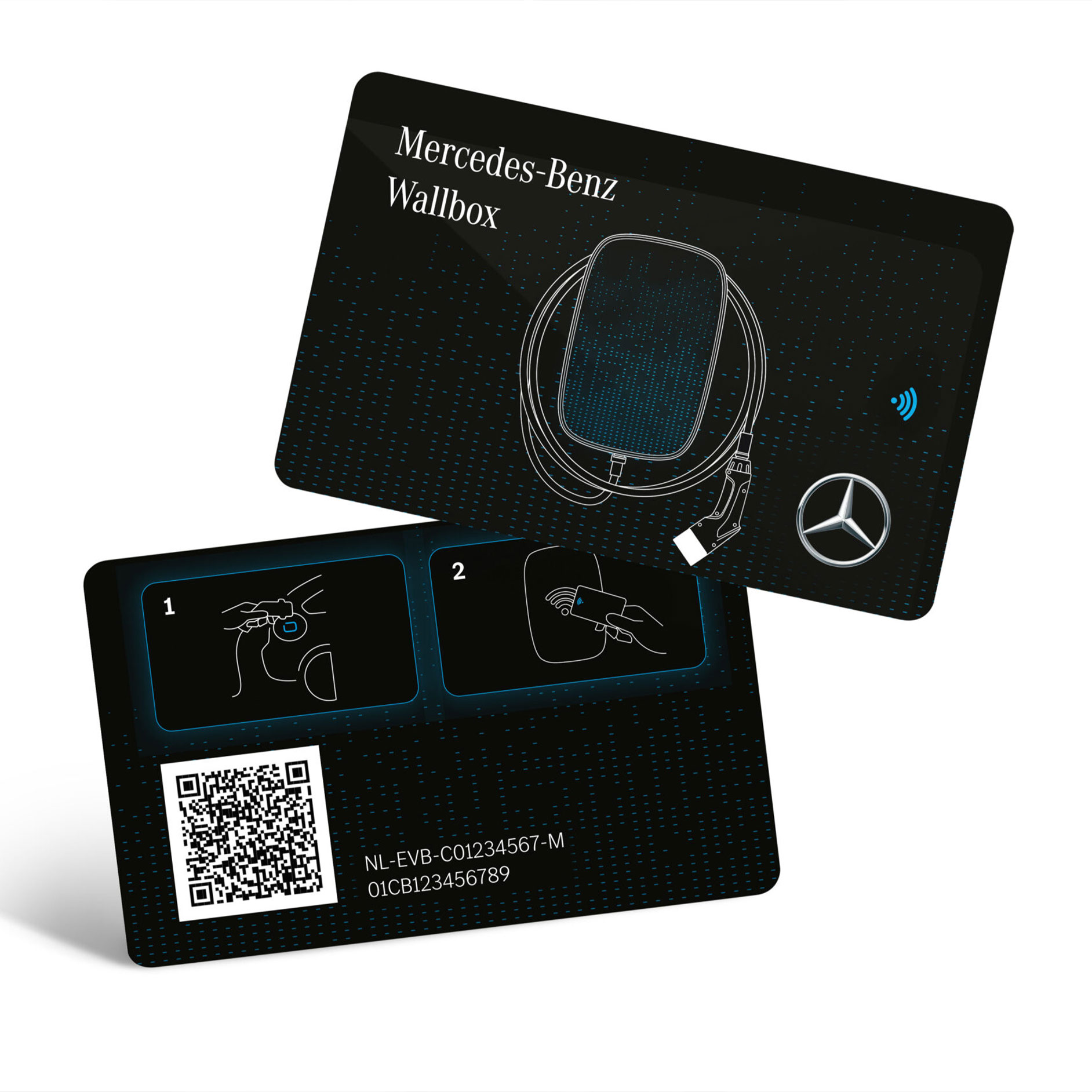 RFID | Töltés | Mercedes-Benz A Mercedes-Benz RFID-kártya a hozzá tartozó csomagolással.