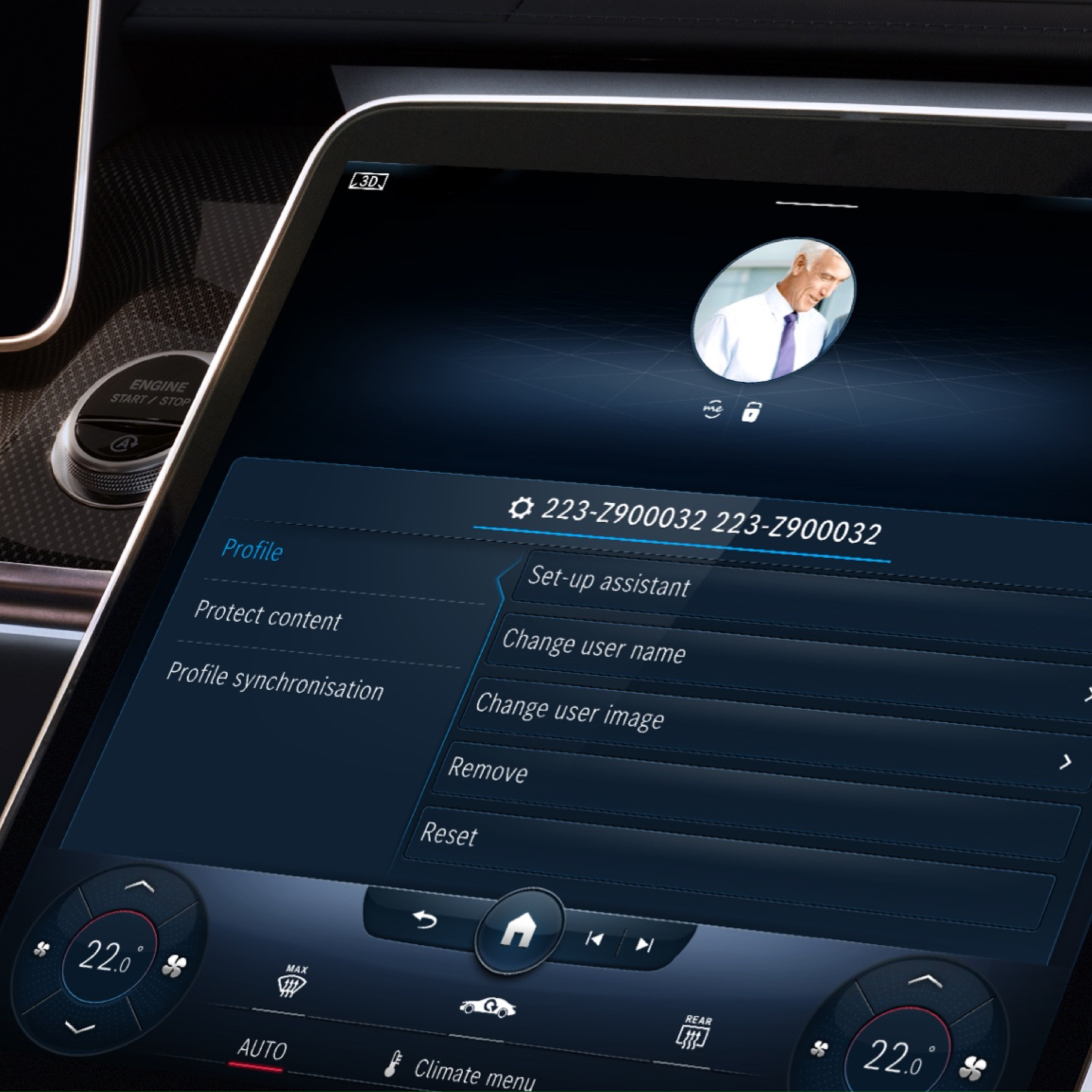 Személyre szabás | Excellence csomag | Mercedes-Benz Az MBUX multimédia-rendszer kijelzőjén a Személyreszabás Digitális extrafelszereltséggel egyéni profilt hoznak létre.