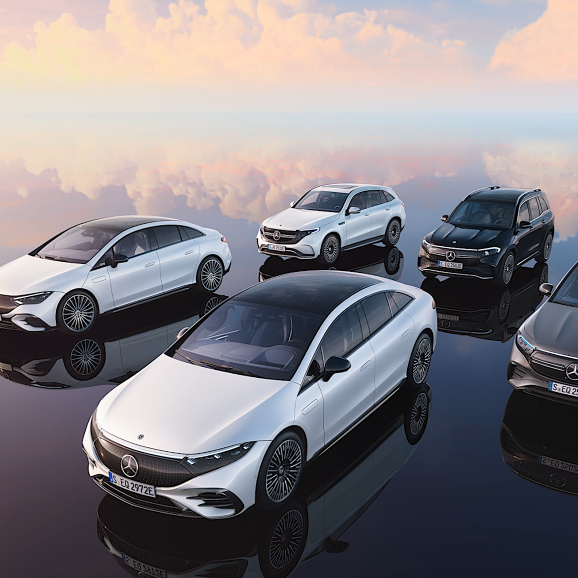 Mercedes-Benz | Elektromos gépkocsik Mercedes-Benz elektromos modellek elülső oldalnézetben