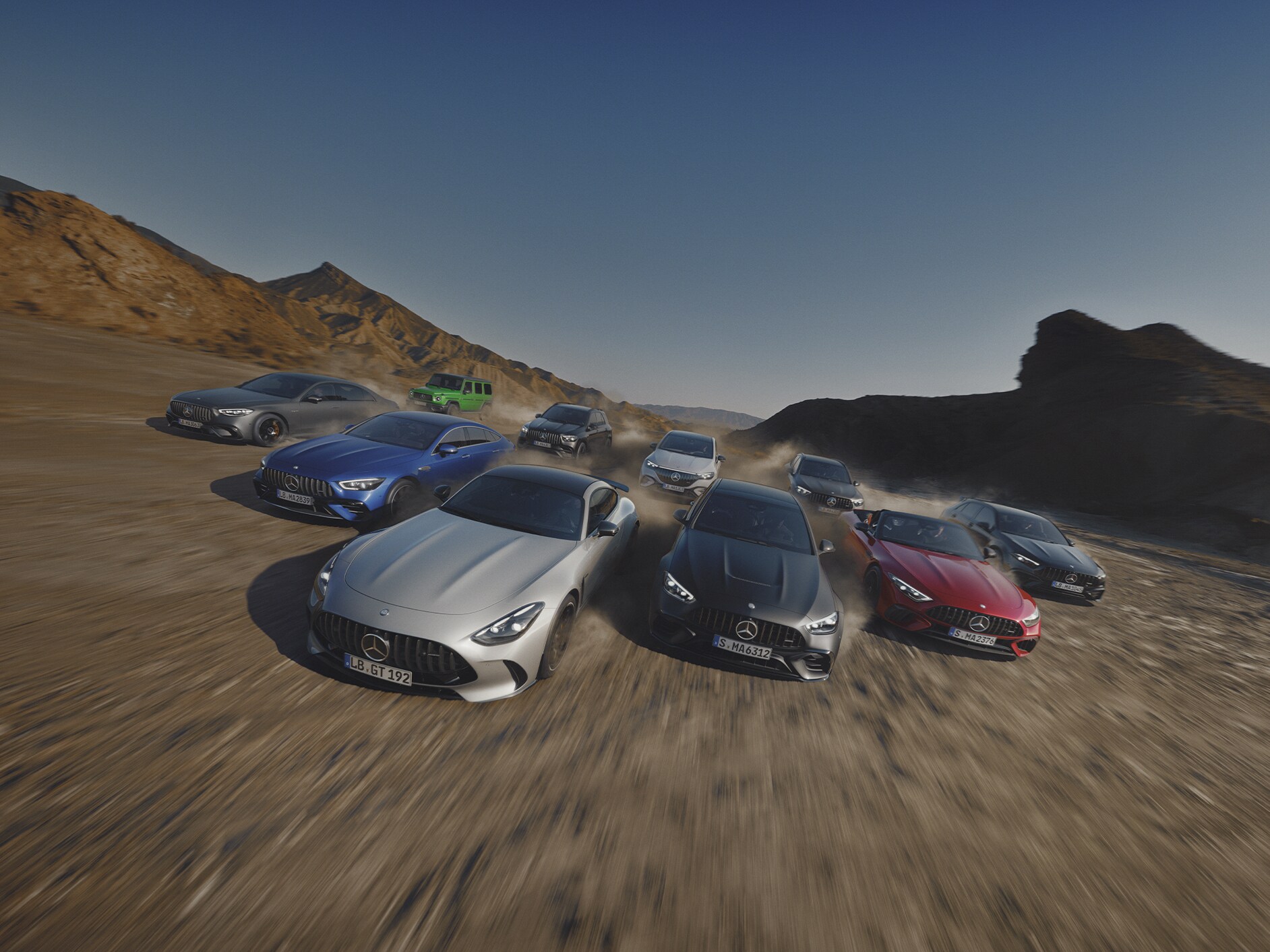 Mercedes-AMG autók csoportja.