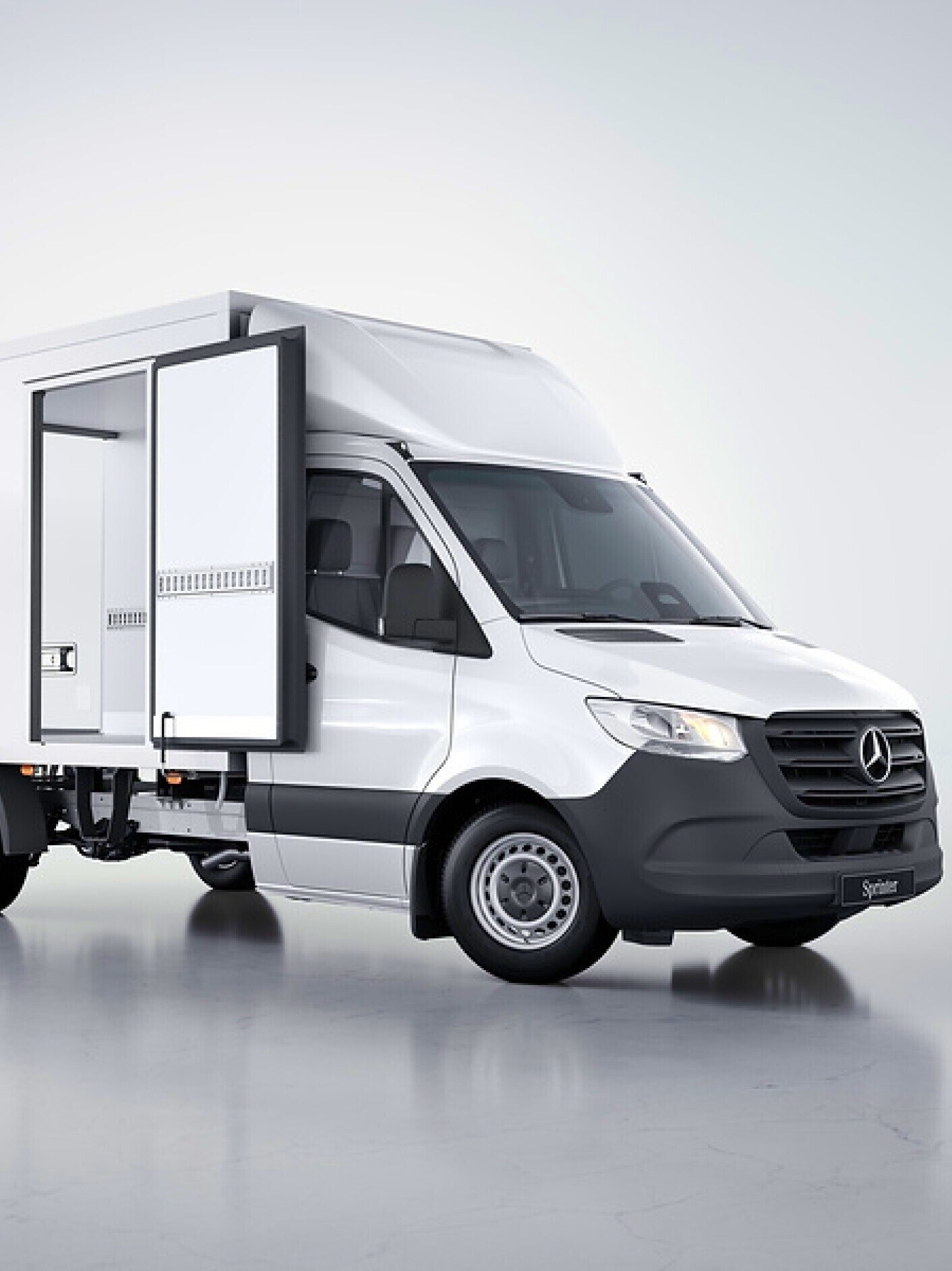 A Mercedes-Benz Sprinter alváz a VanSolution ipari megoldásával.