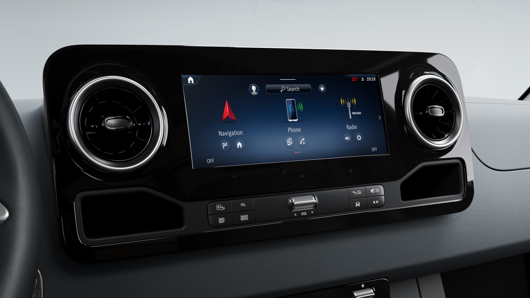 Járműjellemzők | Sprinter | Mercedes-Benz Az MBUX multimédiás rendszer a Mercedes-Benz Sprinterhez.