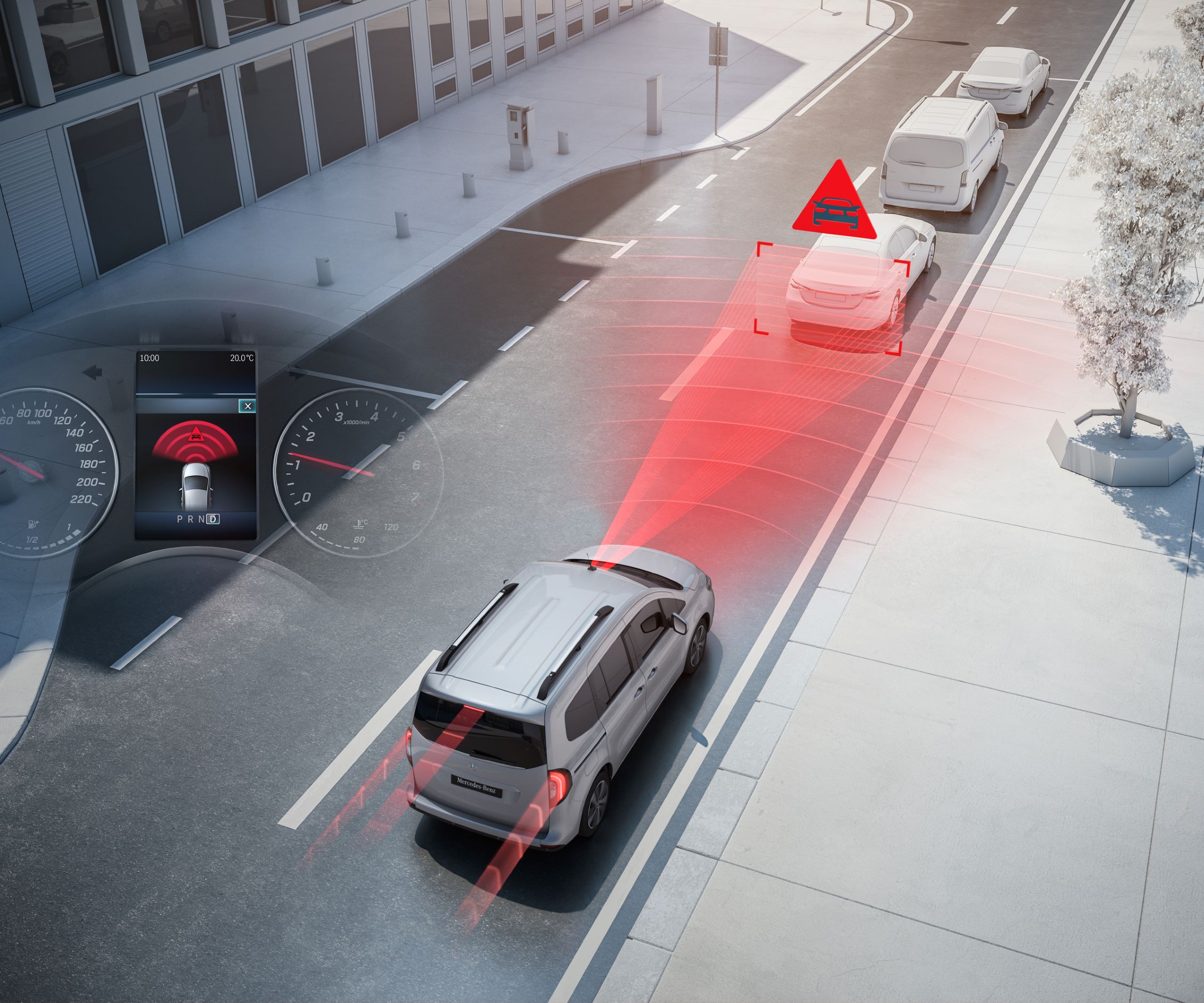 Vezetéstámogató rendszerek | Mercedes-Benz A Mercedes-Benz Citan a vezetéstámogató rendszerekkel.