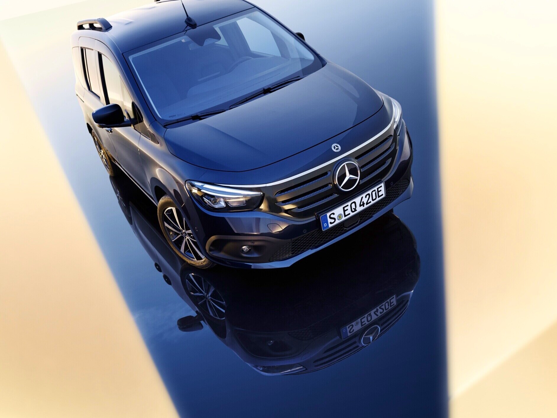 A Mercedes-Benz EQT.